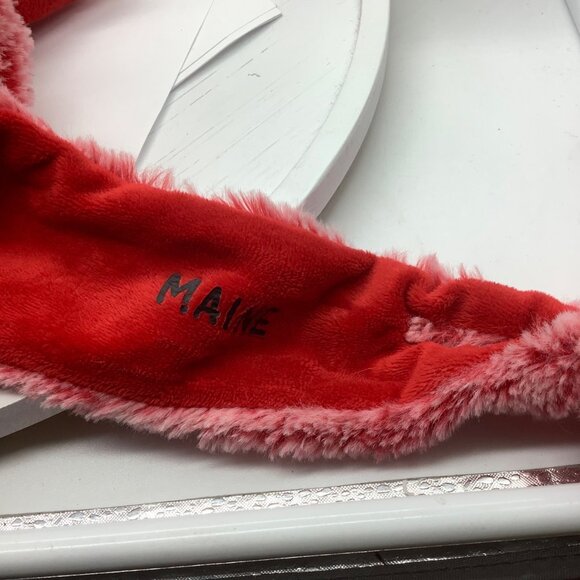 Maine Red Lobster Plush Hat Cat Down by the Sea Ear Flaps Ocean Sea Novelty OS - Picture 6 of 6